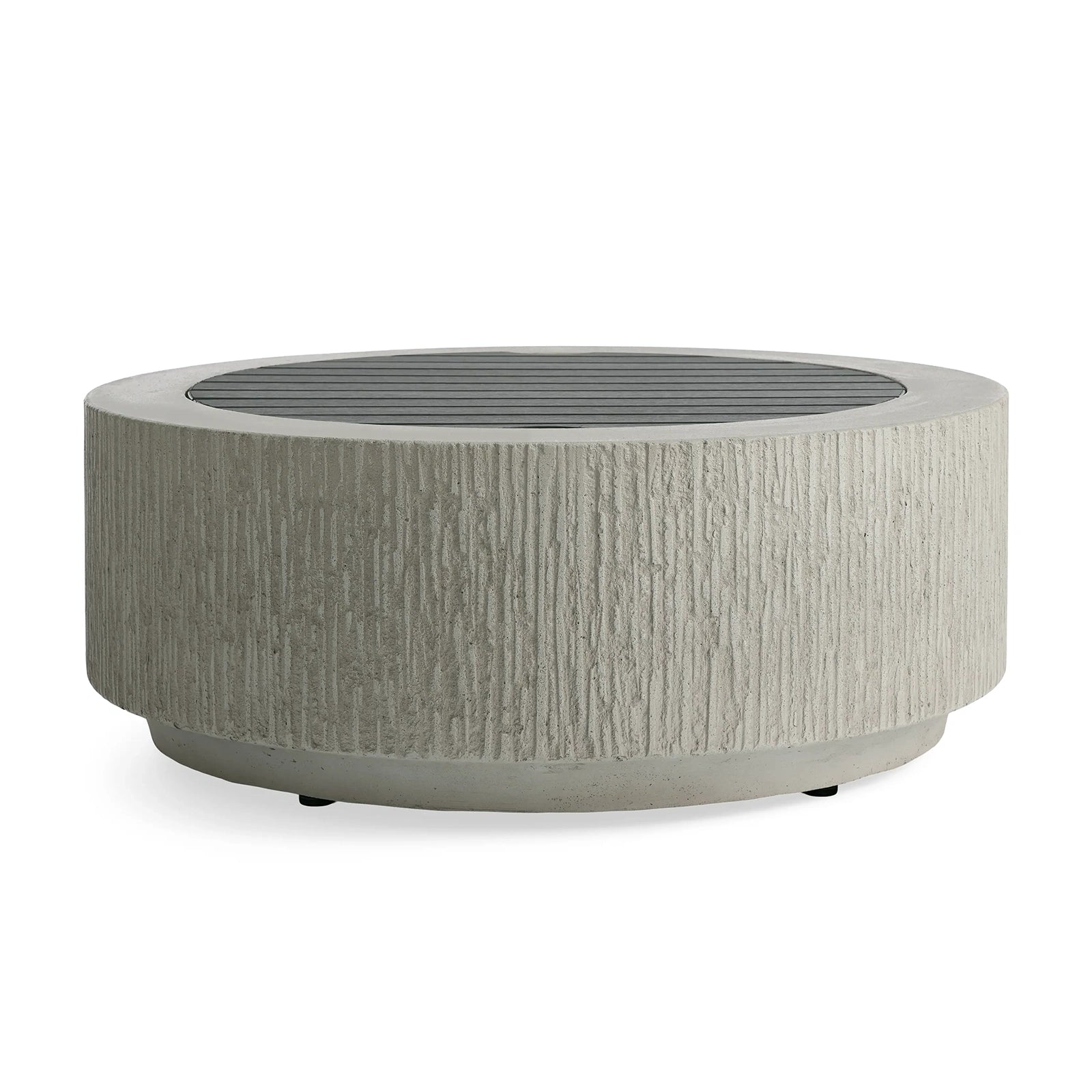 Winmar Round Natural Gas Fire Pit in Fog Chiseled