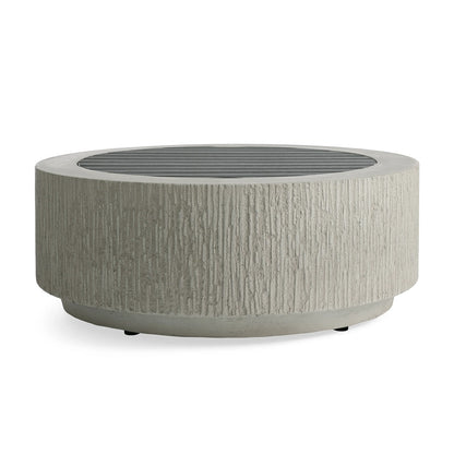 Winmar Round Natural Gas Fire Pit in Fog Chiseled