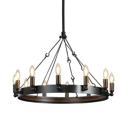 Camilio Vintage Candelabra Round Chandelier