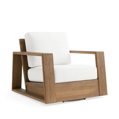 Canion Outdoor Teak Swivel Chair