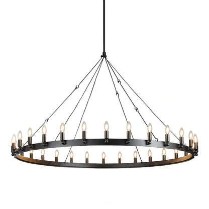 Camilio Vintage Candelabra Round Chandelier