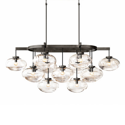 Aurum Clear Glass Linear Chandelier