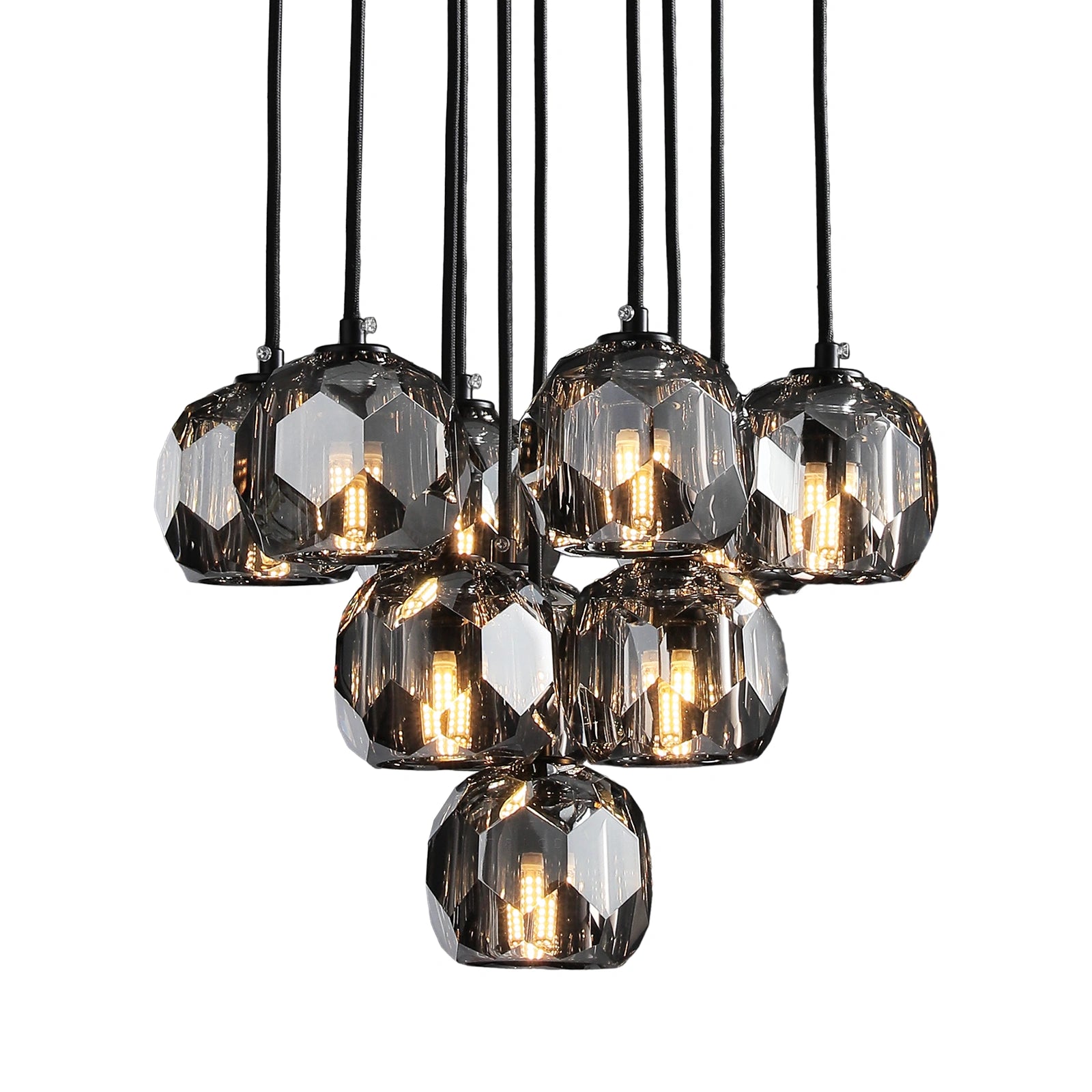Boule Du Cristal Glass Round Cluster Chandelier