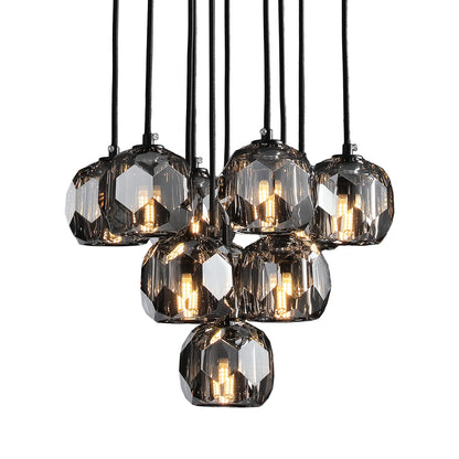 Boule Du Cristal Glass Round Cluster Chandelier