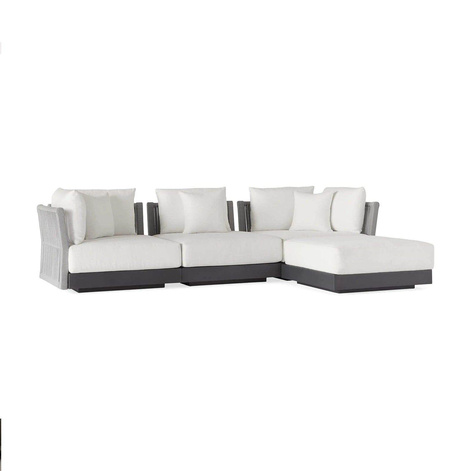 Nacos Outdoor Four-Piece Sectional with Ottoman