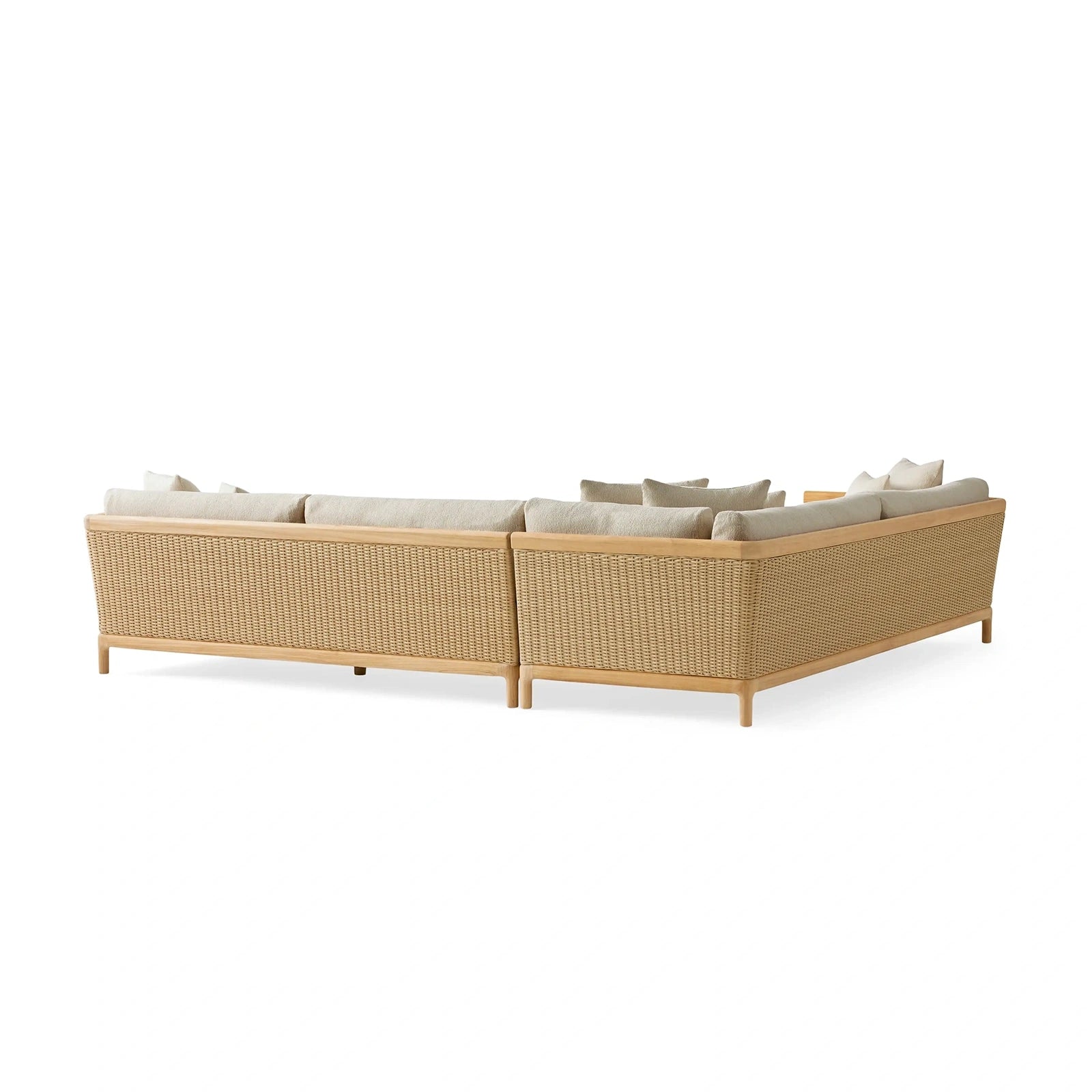 Tuglia Outdoor Teak Two-Piece Sectional