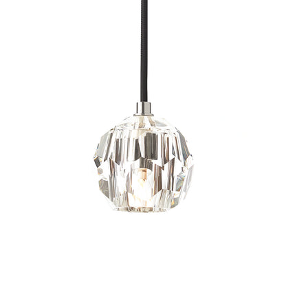Boule Du Cristal Glass Pendant 5"D