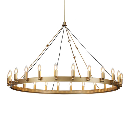 Camilio Vintage Candelabra Round Chandelier