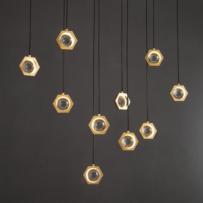 Éclatano Crystal Ball Linear Chandelier