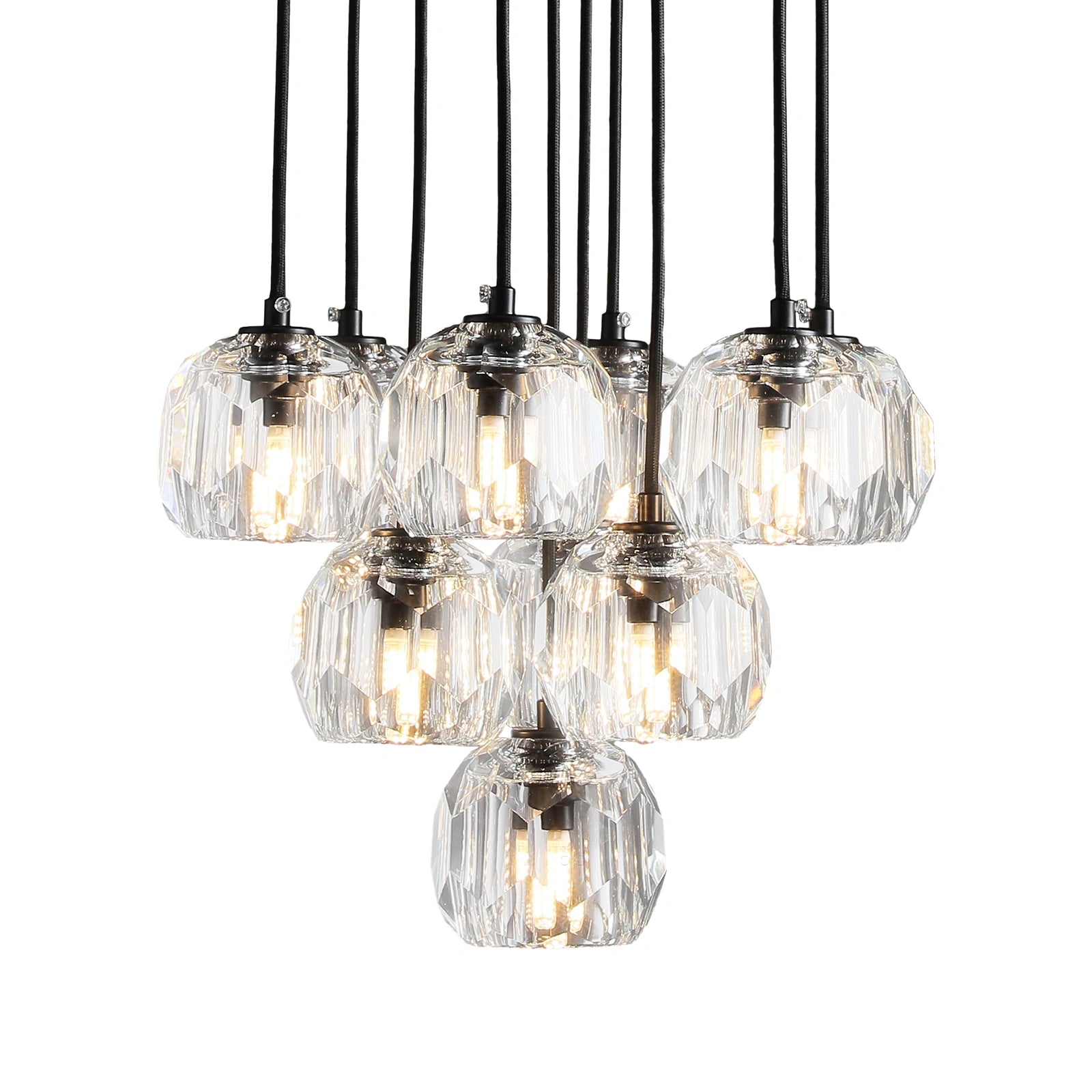 Boule Du Cristal Glass Round Cluster Chandelier