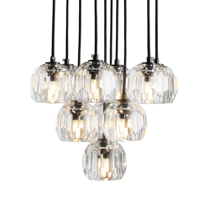 Boule Du Cristal Glass Round Cluster Chandelier