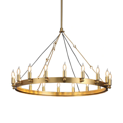 Camilio Vintage Candelabra Round Chandelier