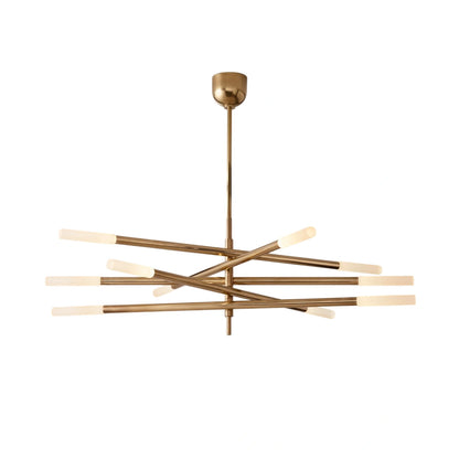 Rousseaw 10-Light Mobile Etched Rod Chandelier