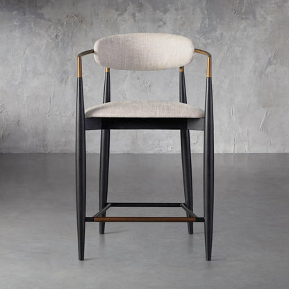 Jagger Stool with Antique Brass