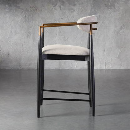 Jagger Stool with Antique Brass