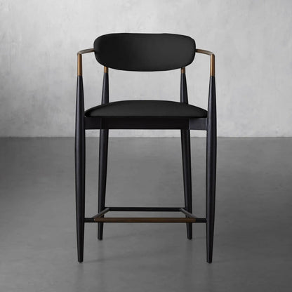 Jagger Stool with Antique Brass