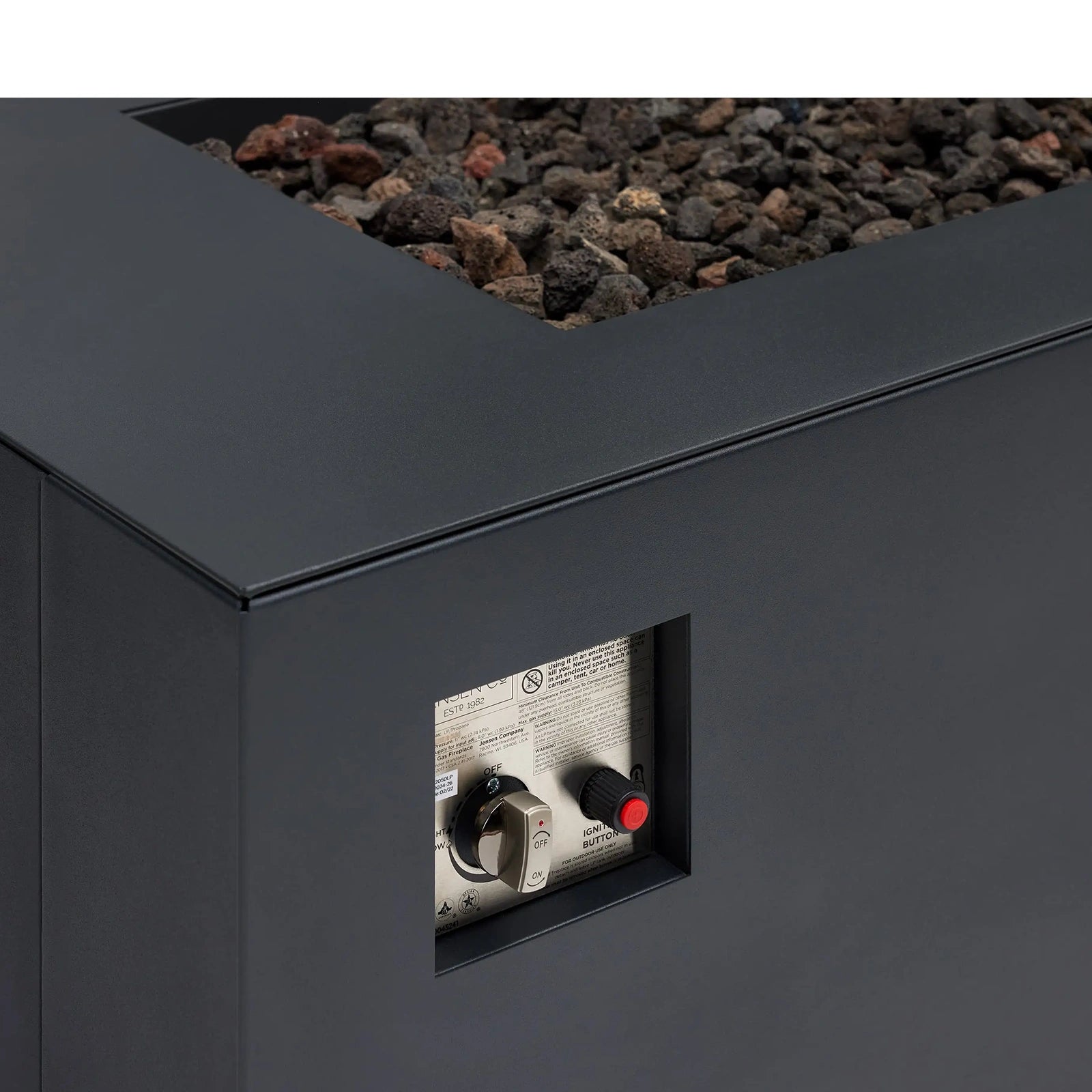 Coten Rectangular Natural Gas Fire Pit