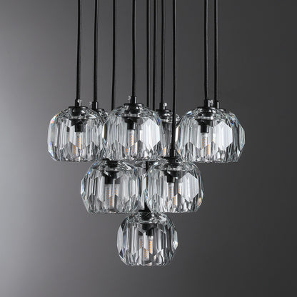 Boule Du Cristal Glass Round Cluster Chandelier