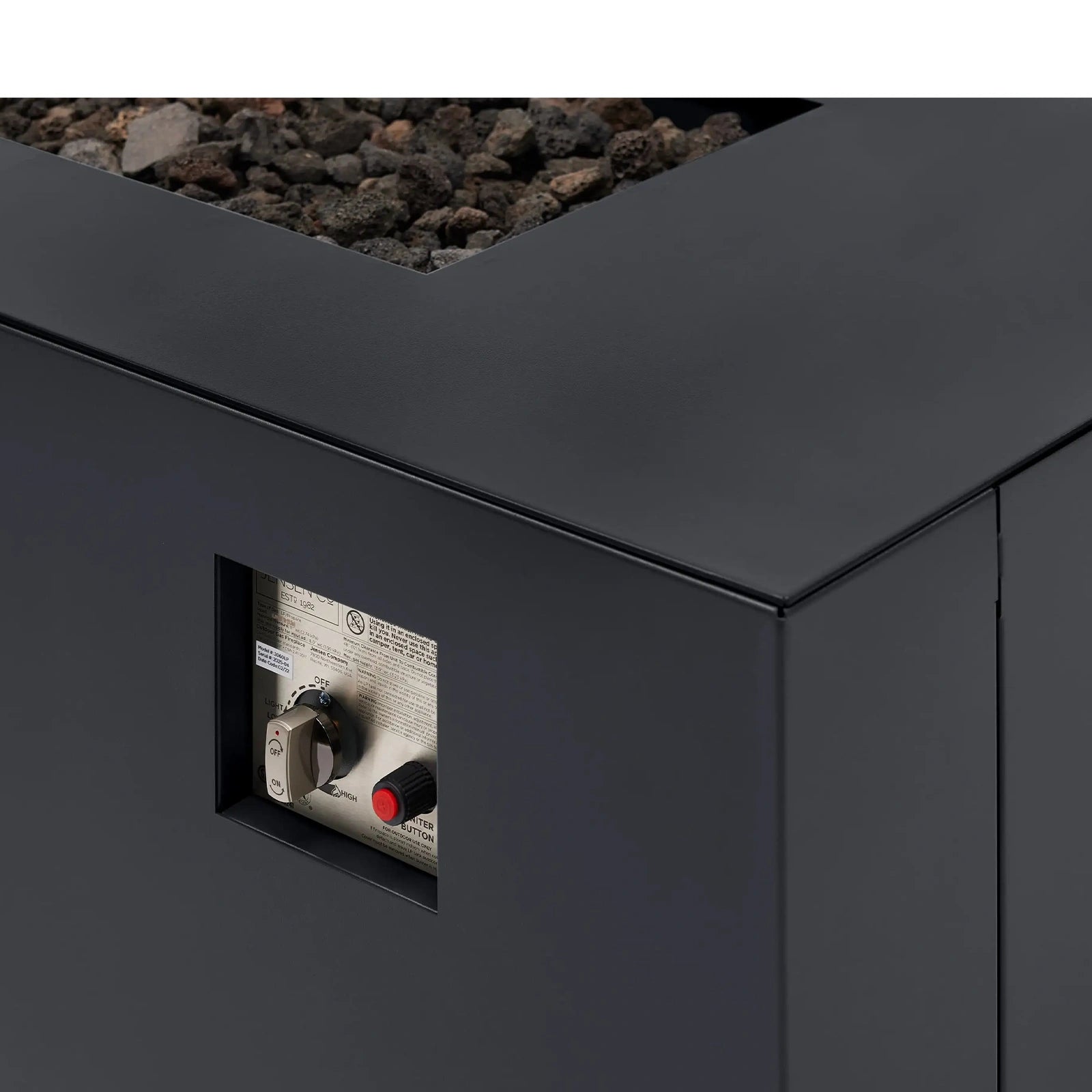 Coten Rectangular Natural Gas Fire Pit