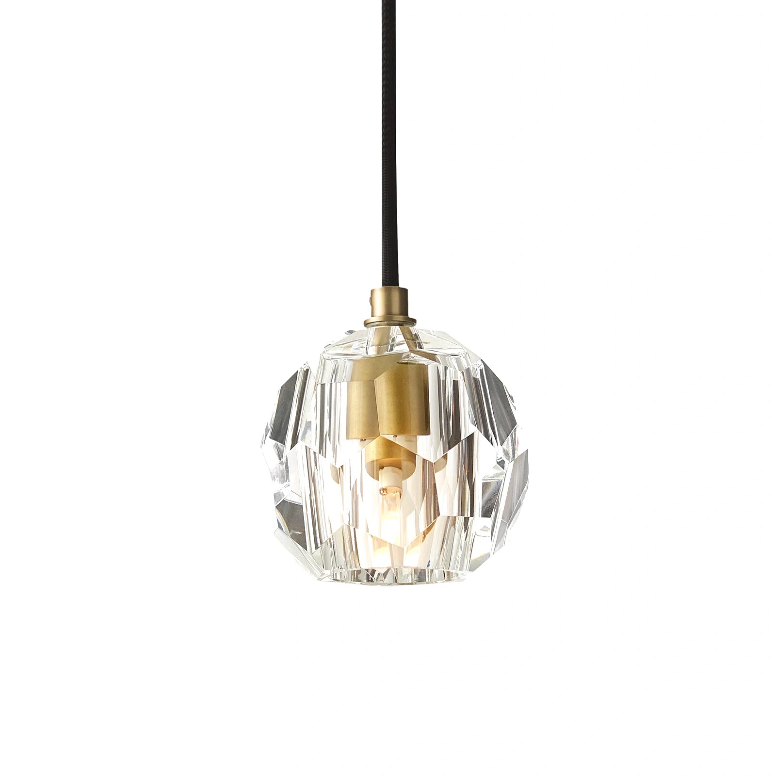 Boule Du Cristal Glass Pendant 5"D