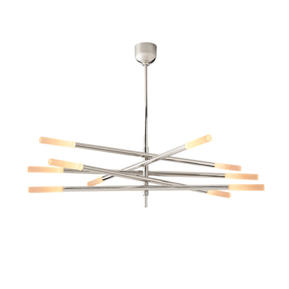 Rousseaw 10-Light Mobile Etched Rod Chandelier