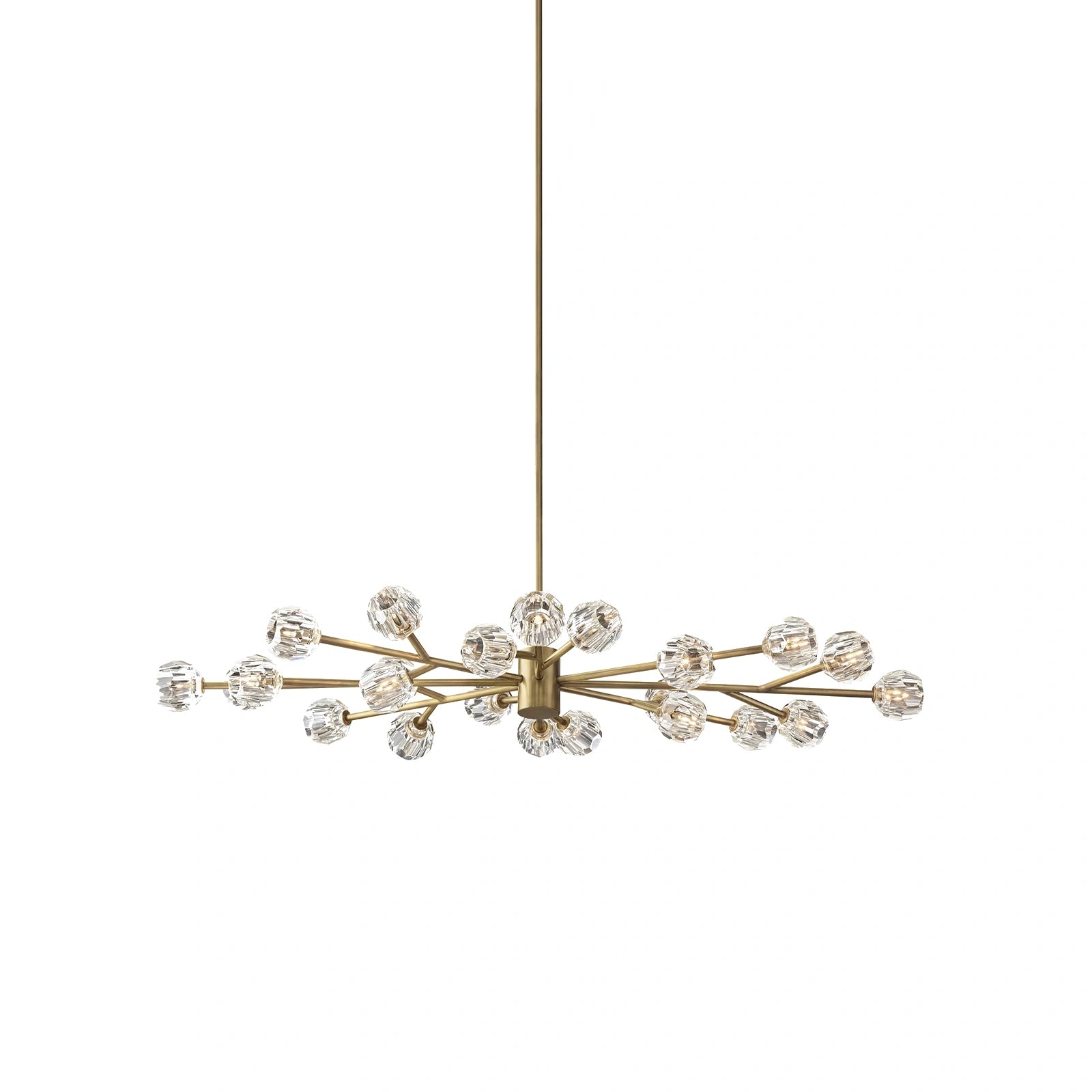 Boule Du Cristal Glass Oval Chandelier 72"