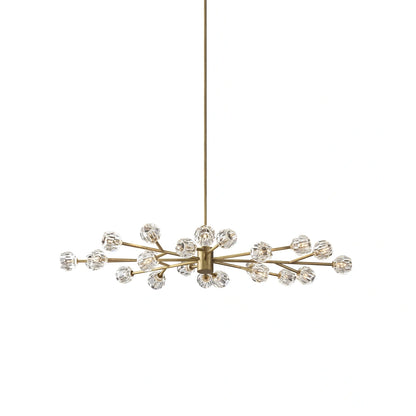 Boule Du Cristal Glass Oval Chandelier 72"