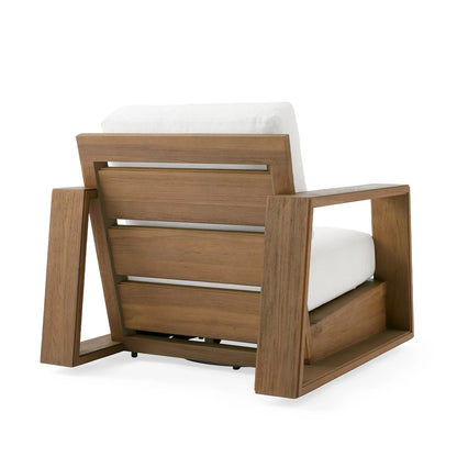 Canion Outdoor Teak Swivel Chair