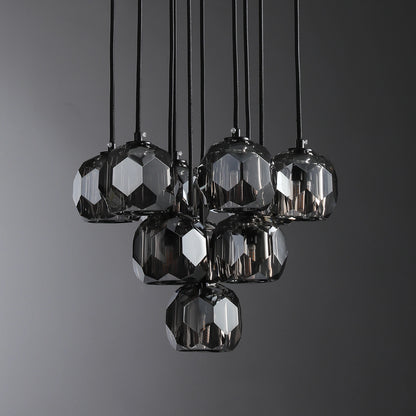 Boule Du Cristal Glass Round Cluster Chandelier