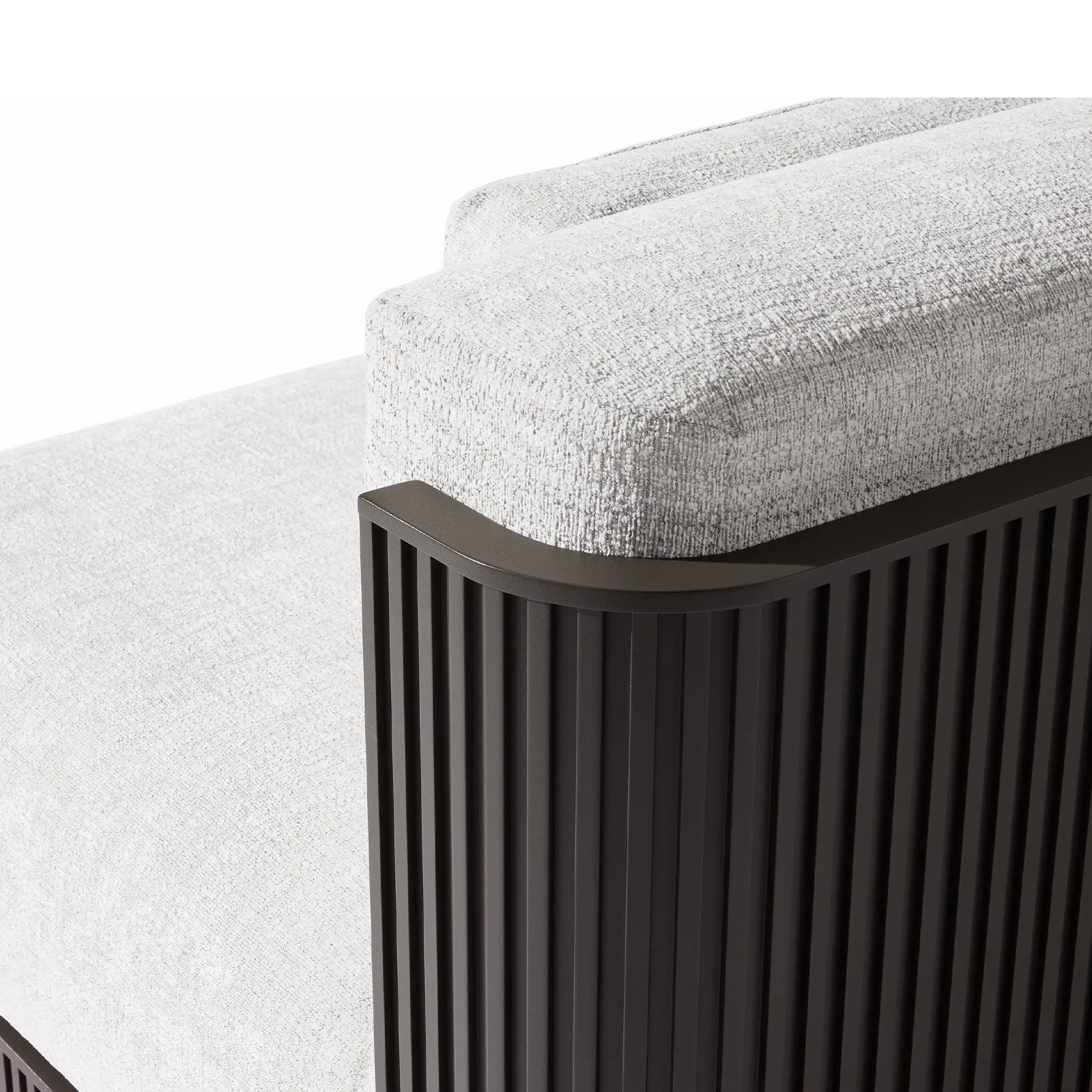 Teaumont Outdoor Aluminum Two-Piece Modular Sofa