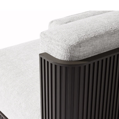 Teaumont Outdoor Aluminum Two-Piece Modular Sofa