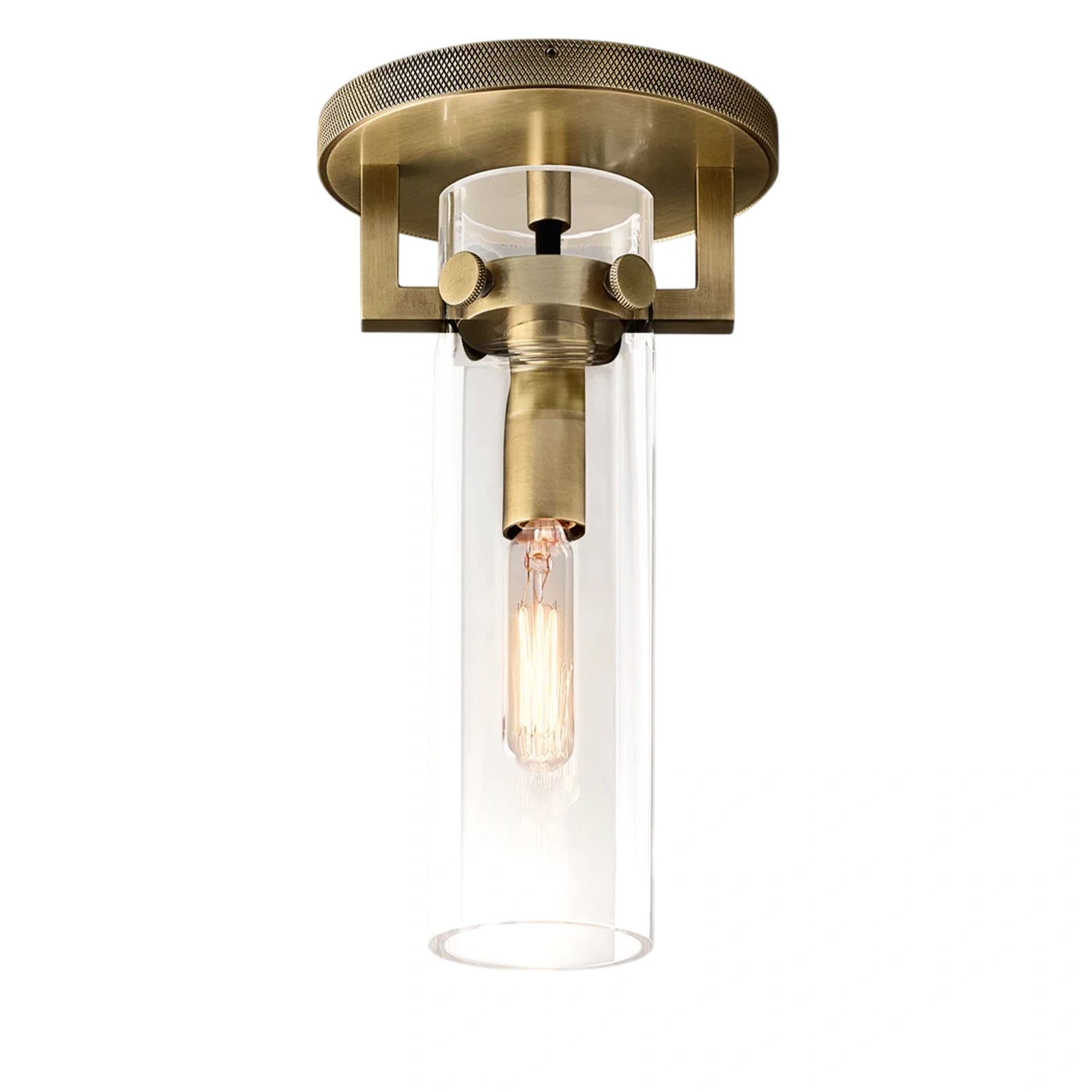 Zephyral Glass Cylinder Flushmount