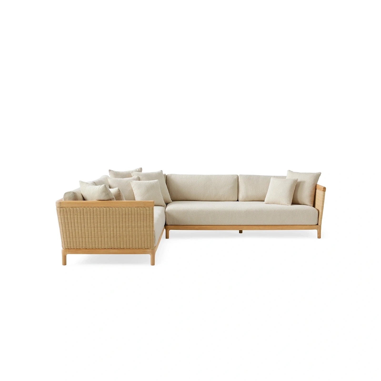 Tuglia Outdoor Teak Two-Piece Sectional