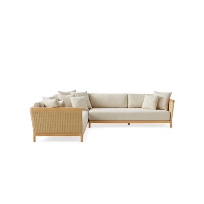 Tuglia Outdoor Teak Two-Piece Sectional