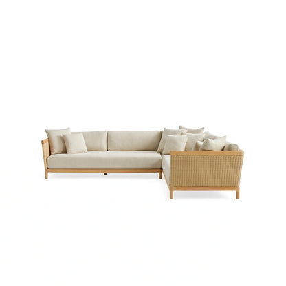 Tuglia Outdoor Teak Two-Piece Sectional