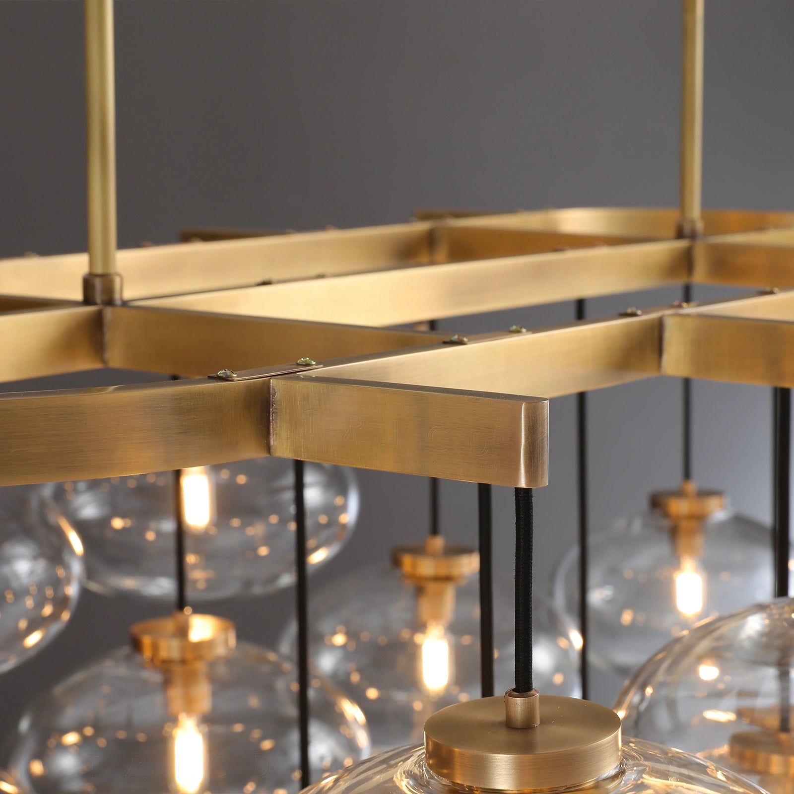 Aurum Clear Glass Linear Chandelier