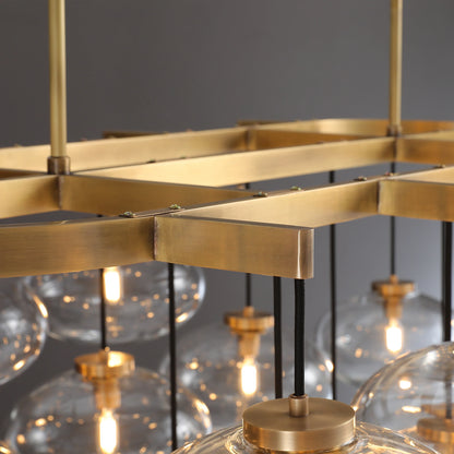 Aurum Clear Glass Linear Chandelier