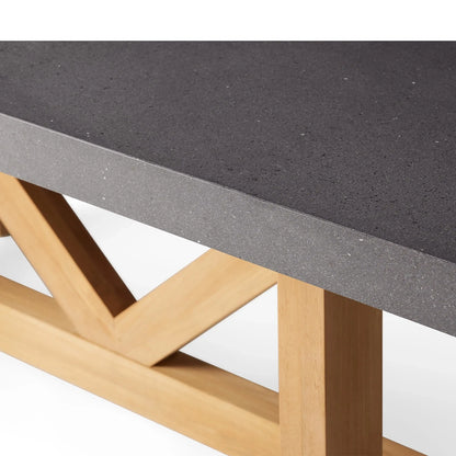 Outdoor Dining Table with French Beam Base