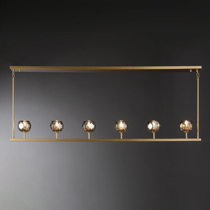 Boule Du Cristal Glass Linear Chandelier