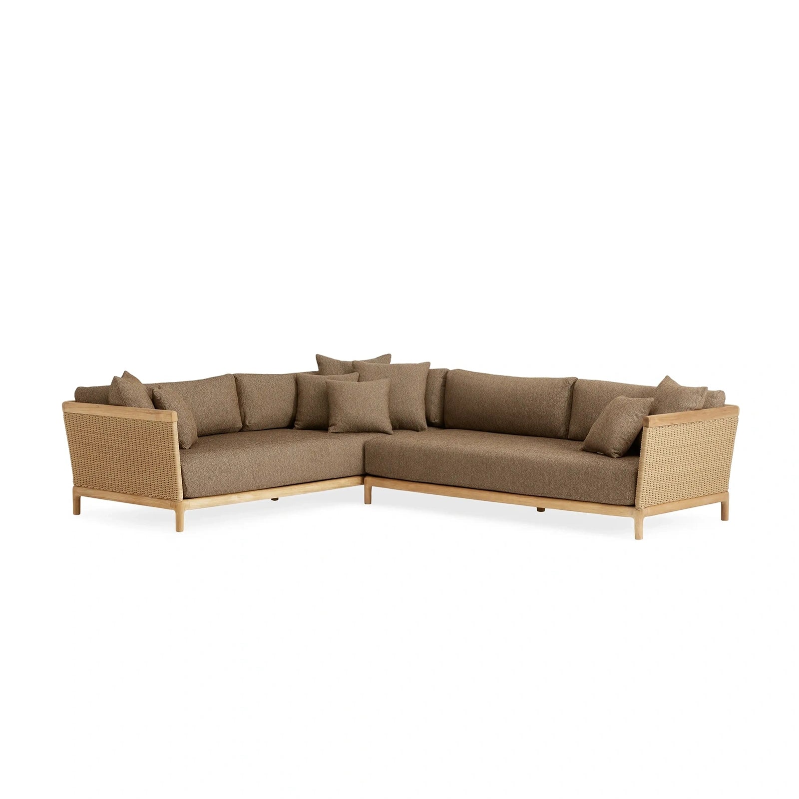 Tuglia Outdoor Teak Two-Piece Sectional