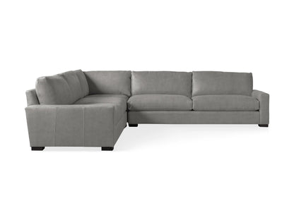 Reamington Leather Three-Piece Corner Sectional