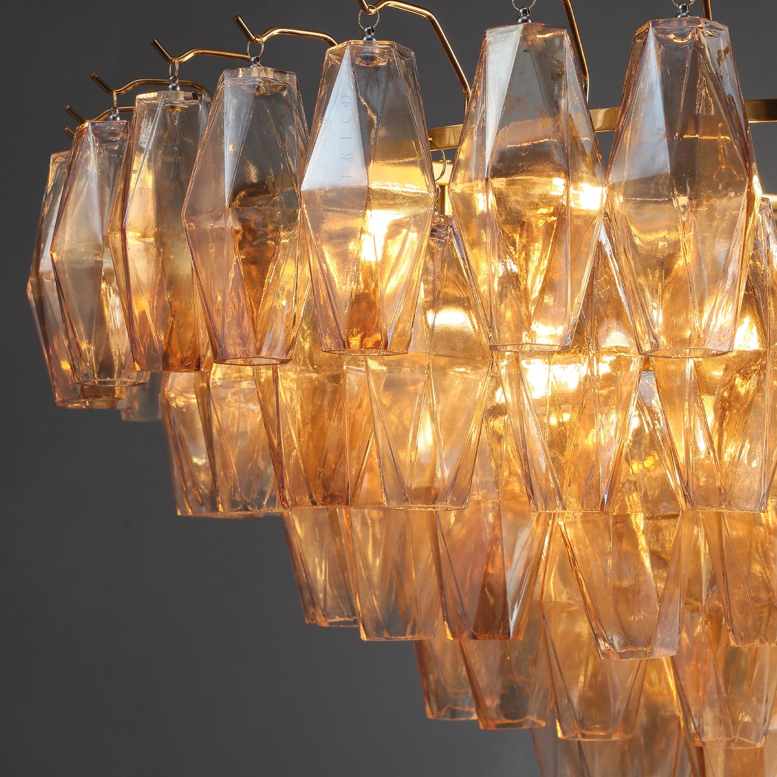 Ciara Glass Tiered Round Chandelier