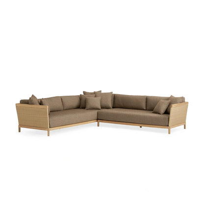 Tuglia Outdoor Teak Two-Piece Sectional