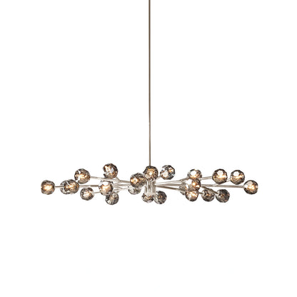 Boule Du Cristal Glass Oval Chandelier 72"