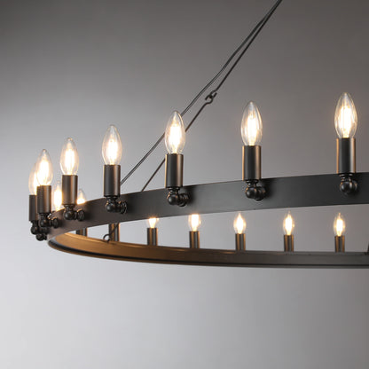 Camilio Vintage Candelabra Round Chandelier