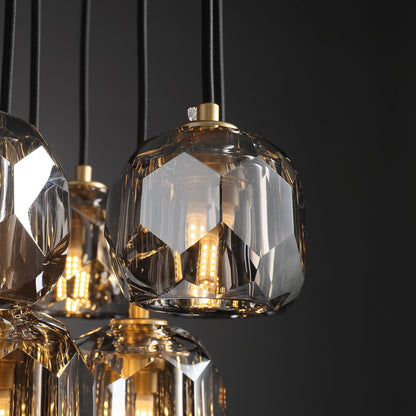 Boule Du Cristal Glass Round Cluster Chandelier