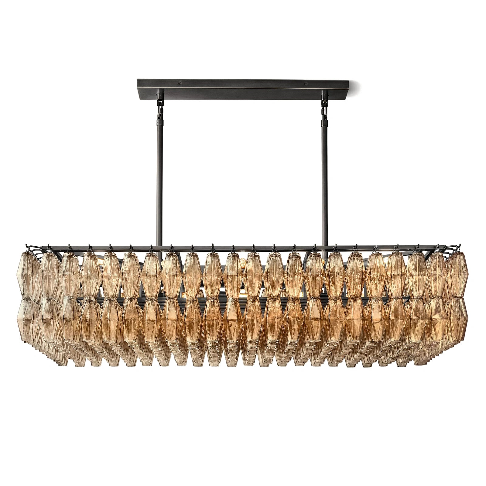 Ciara Glass Rectangular Chandelier