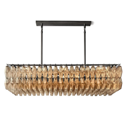 Ciara Glass Rectangular Chandelier