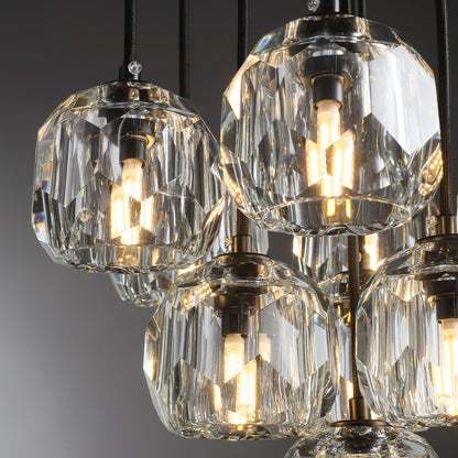 Boule Du Cristal Glass Round Cluster Chandelier