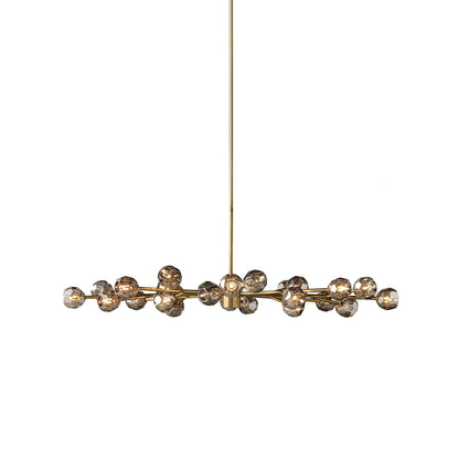 Boule Du Cristal Glass Oval Chandelier 72"